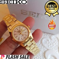 Seiko 5 21 Jewels Automatic Hand Movement All Gold Stainless Steel Watch for Women(Gold)