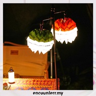 [encounterr.my] DIY Pinecone Paper Lamp Shade with Adjustable Rope Outdoor Camping Light Shade Water