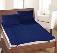 Microfiber Double Bed Waterproof and Dust Proof Mattress (Blue; King Size 72x78 inch, TC-MP001-B)