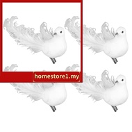 [HOMESTORE]4 Pack of Artificial Doves Foam Doves Peace Doves for Wedding Decorative