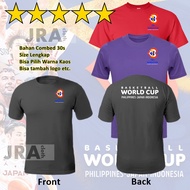 Kaos SHIRT BAJU FIBA BASKETBALL WORLD CUP INDONESIA JAPAN 2023 COMBED