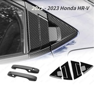For 2022 - 2023 Honda HR-V Door Handle Cover HRV Vezel Door Bowl Cover ABS Carbon Fiber Pattern Protector Exterior Accessories