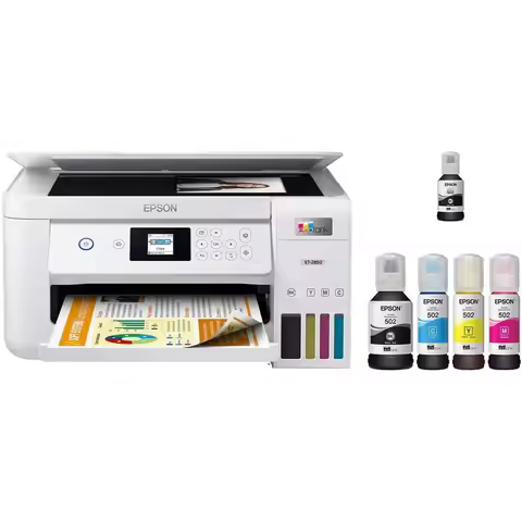 EcoTank ET-2850L WirelColor All-in-One Printer, Print Scan Copy, 1.44" Color Display, Auto-Duplex Pr