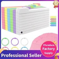 300 Pack Index Cards, 3inch X 5inch Ruled Index Cards with Ring, Colored Lined Flash Cards, Both Sid