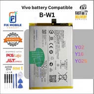Battery compatible B-W1 for Vivo Y02 / Y16 / Y02S high quality Batteri replacement [ Fix Mobile Gadg