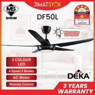 [SIRIM WARRANTY] DEKA DF50LED 56inch 5 Blades AC Motor 3 Color LED Light Remote Control Ceiling Fan 