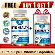 【Buy 1 Get 1 Free】Eye Health Vitamin & Lutein Capsules, with Vitamins C & E, Zeaxanthin, Zinc Supple