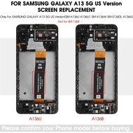for Samsung Galaxy A13 5G Screen Replacement Kit for Samsung A13 2022 A136U LCD Screen with Frame SM