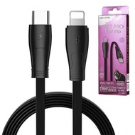 PD 18W快充數據線 WK Design WDC-100 PD 18W Type-C To Lightning PD Fast Charging Data Cable For iPhone Type-C轉8 Pin 極速Pro PD 18W快充數據線 黑色 Black