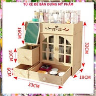 [Cosmetic Shelf] Cosmetic Shelf Space-Saving Decorative Shelf Makeup Table Shelf with Mirror Cosmeti
