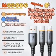 Mcdodo Auto Power Off with Cab Smart Breathing Light Display 100W 6A 36W 3A Data Cable USB A C CA 05
