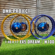 ALLOY RIM EX5 DREAM /W100 1.40X17 FULL TITANIUM  STRONGER/LAMBORG HUB TITANIUM