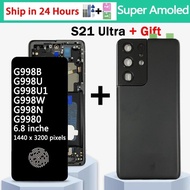 6.8" Super AMOLED For Samsung S21 Ultra 5G G998 G998U Display Touch Screen Digitizer For Samsung S21