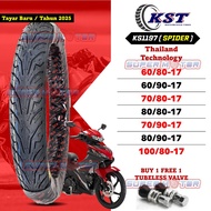 TAYAR Motor Tyre 17 inch 70/90-17 & 80/90-17 Bunga Spier (KST 1197) Pattern – Durable & High Grip