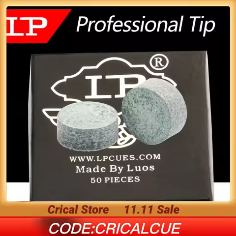 Original LP Snooker Cue Tip, Stick Kit Tip, Billiard Train, 50 Pieces Tips a Box, Accessories, 10.5m