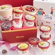 Muse Ice Cream Party Set (ปาร์ตี้เซ็ท)  ไอศรีม 16 oz. จำนวน 4 ไพน์ + ไอศครีม 4 oz. จำนวน 10 ถ้วย (ทักแชทเพื่อเลือกรสชาติ)