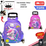 GIOBAGS 3-Wheel Trolley Bag for Elementary School Girls 6416