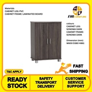 EHL FURNITURE - Everett low 2 door shoe cabinet with Black colour leg