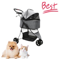 Eco Pet With Dog Stroller Dog Carriage Dog Carrier Bag Cat Stroller Detachable, Detachable Stroller