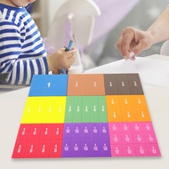 [xdnblun] 22x Magnetic Rainbow Fraction Tiles, Visual/Tactile Learning Magnetic Tiles