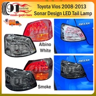 Toyota Vios 2008 - 2013 NCP93 Led Tail Lamp - Albino White/Smoke - Sonar Design