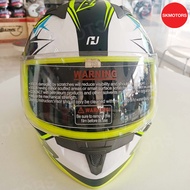 หมวกกันน็อกเต็มใบ H2C CAIMO สีฟ้าเหลือง รหัสสินค้า APSTDHGFF2XLZF Size XL ขนาด 62 ซม. แท้100%