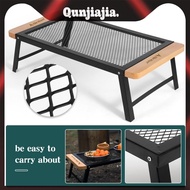 Camping Folding Table Iron Mesh Picnic Table Multifunction for Beach Grill BBQ