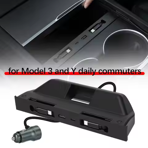 USB Hub for Tesla Model Y Juniper Accessories 2026 & Model 3 Highland 2025 Accessories, Hidden Conso