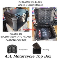 Top Box Motorcycle ABS Plastic Aluminium design 45L