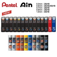 Pentel Ain Stein Refill Lead 0.3mm/0.5mm/0.7mm/0.9mm/1.3mm 2B/3B/4B/HB 笔芯 Made in Japan