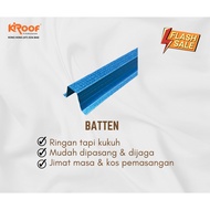 121MM 0.45MM KROOF 762 BLUE ALUZINC BATTEN 2 MTR (READY STOCK)