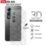 Itel S25 Carbon Skin Itel S25 Ultra Garskin Diamond Motif Back