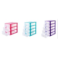 COLOURFUL Century A4 Mini Drawer 3 tier 4 tier 5tier Transparent Drawer Almari Laci Saiz A4