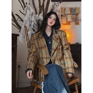 MILI Retro Dress 80s Hong Kong Style Loose oversize Suit 2025 Autumn Winter Lazy Fashion chic Premiu
