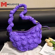 MOJOYCE Women Shoulder Bag Korean Quilted Shopper Purse Leisure Satchel Bags Ruched Padded Solid Chest Bag Tote Bag Crossbody Bag