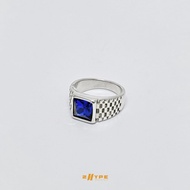 2HYPE Blue Checkered Signet Ring