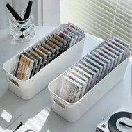 MB Pen Storage Box Organizer Plastic Cupboard Lipstick Box Make Up Box Organizer White Plastic Box B