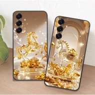 Samsung S25 / S25 Plus / S25+ / S25 Ultra / S25 EDGE / S25 FE case with yellow horse print Clover ca