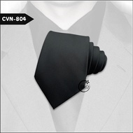 High Quality Elegant Black Self-Tie Korean Silk Men's Tie 8cm (CVN804)