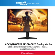 AOC Q27G40ZDF 27" QD-OLED Gaming Monitor - 240Hz/1440p/0.03ms