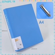NENTEY Transparent Folder, 2 Holes Office Document Binder File Folder,  Plastic D-shaped Lever Arch 