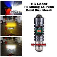 MERAH H6 Led Laser Headlight Bulb Yellow White Plus Devil Blue Red/H6 Led Motorcycle Headlight Laser