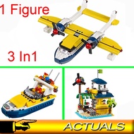 Lepin 24021 Twin-Engine Plane Model Toys Technic Creator ISLAND ADVENTURES Building Blocks Brick Gif