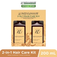 Novuhair Anti Hair Loss Anti Hair Fall Anti Dandruff Herbal Conditioner Hair Treatment  2n1Pack 200m
