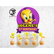 [SG SELLER] Custom Tweety Bird Cake Topper Birthday Party Cupcake Decoration