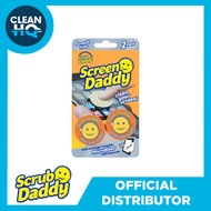 Screen Daddy ORANGE 2ct- Reusable Microfiber Pads for Screens Microfiber Sticker Screen Cleaner