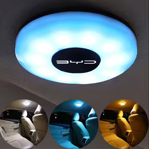 LED Light Wireless Interior Car LED Touch Lights Auto Roof Ceiling Lamp USB Charging Reading Lamps F
