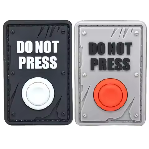 DO NOT PRESS Tactical Luminous Morale Badge Military Patch 3D PVC Patches Hook and Loop Armband Clot