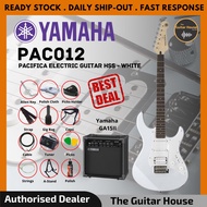 Yamaha PAC012 HSS Electric Guitar White Package with GA15II Electric Speaker Amplifier (PAC 012/PAC-012)