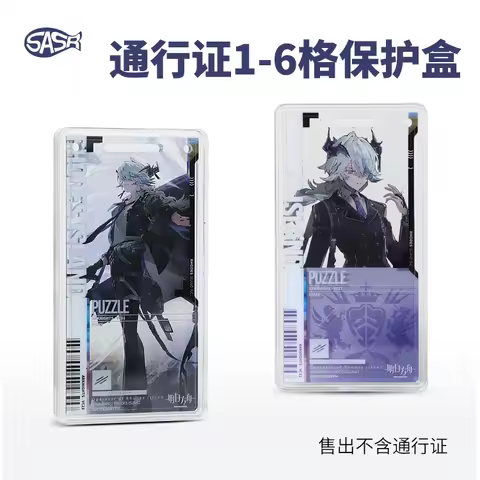 2025 Anime Arknights Passport Protective Case Acrylic Storage Box 123456 Pass Card Slots Display Box